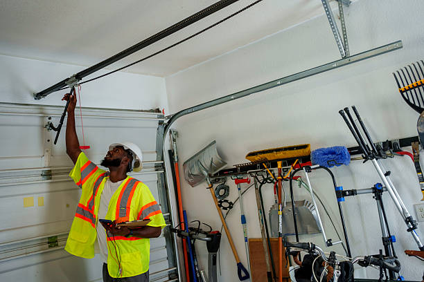 Professional Garage Door Roller Replacement technician working in Upper Brookville, NY